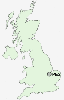 PE2 Postcode map