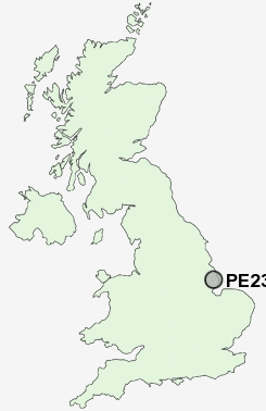 PE23 Postcode map