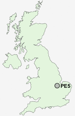 PE5 Postcode map