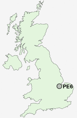 PE6 Postcode map