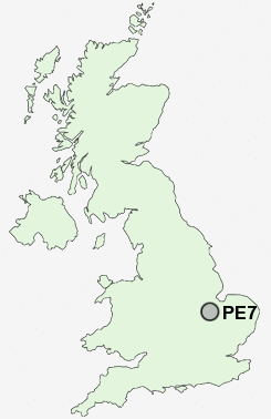 PE7 Postcode map