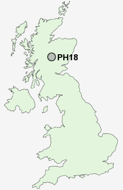 PH18 Postcode map