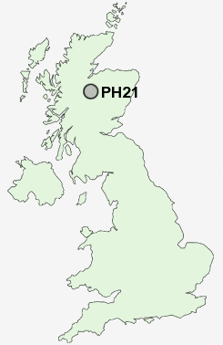 PH21 Postcode map