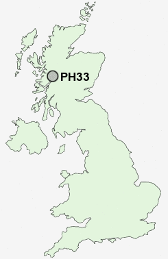 PH33 Postcode map
