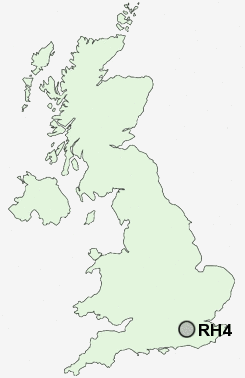 RH4 Postcode map