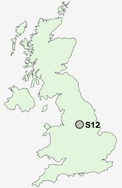 S12 Postcode map