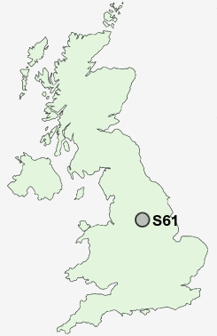 S61 Postcode map