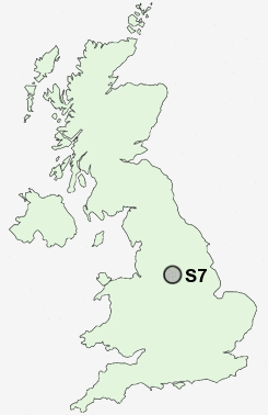 S7 Postcode map