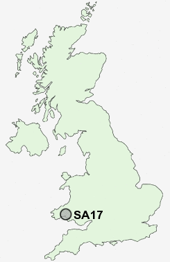 SA17 Postcode map