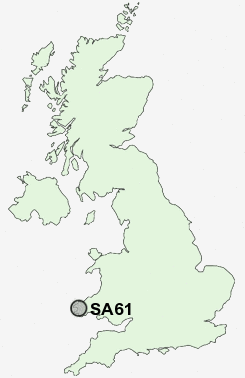 SA61 Postcode map