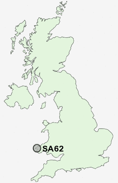 SA62 Postcode map