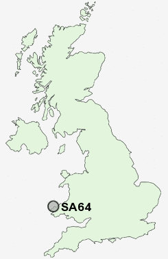 SA64 Postcode map