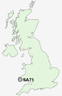 SA71 Postcode map