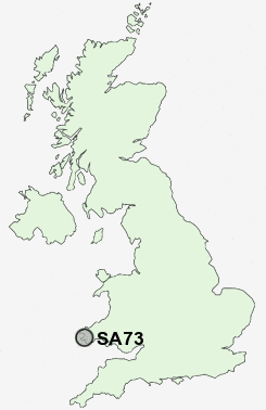 SA73 Postcode map