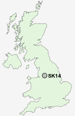 SK14 Postcode map