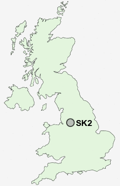SK2 Postcode map