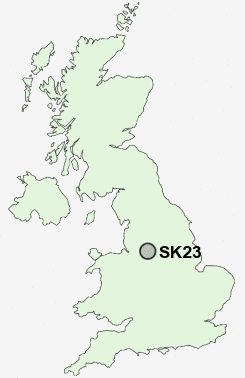 SK23 Postcode map