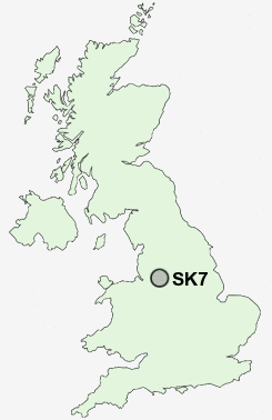 SK7 Postcode map