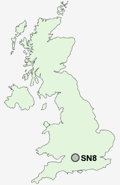 SN8 Postcode map