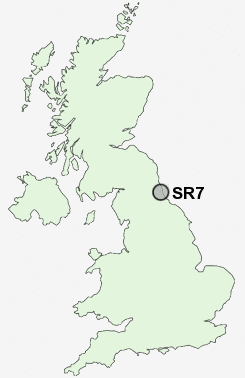 SR7 Postcode map