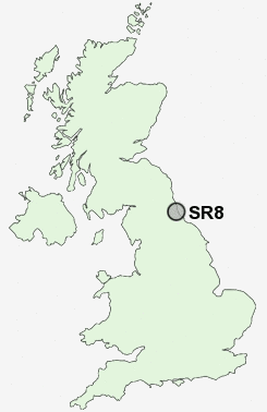 SR8 Postcode map