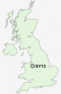 SY13 Postcode map