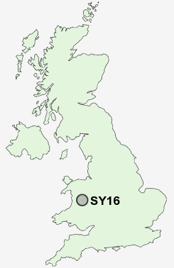 SY16 Postcode map
