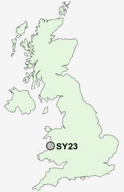 SY23 Postcode map