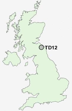 TD12 Postcode map