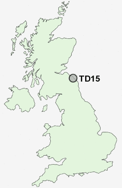 TD15 Postcode map