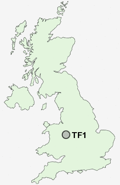 TF1 Postcode map