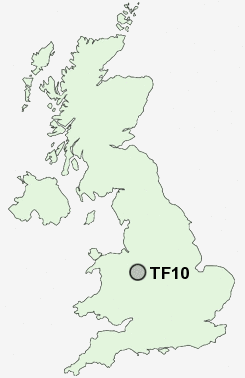 TF10 Postcode map