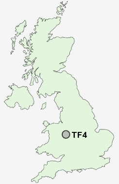 TF4 Postcode map