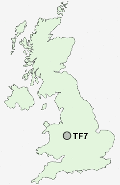 TF7 Postcode map