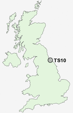 TS10 Postcode map