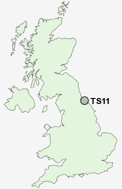 TS11 Postcode map