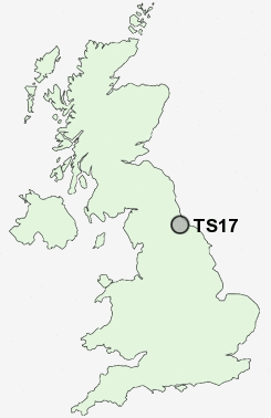 TS17 Postcode map