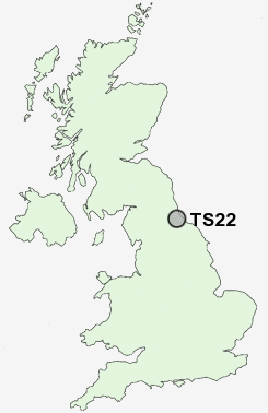 TS22 Postcode map