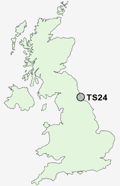TS24 Postcode map