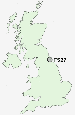 TS27 Postcode map