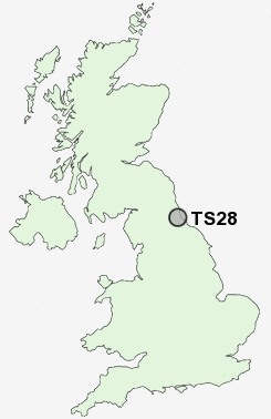TS28 Postcode map