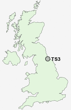 TS3 Postcode map