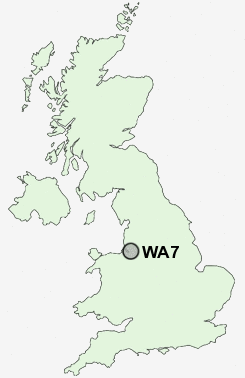 WA7 Postcode map