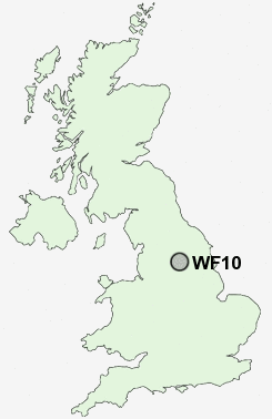 WF10 Postcode map
