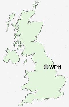 WF11 Postcode map