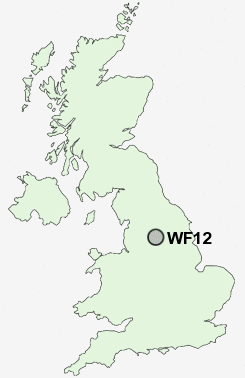 WF12 Postcode map