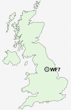 WF7 Postcode map