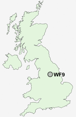 WF9 Postcode map