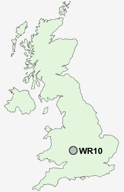 WR10 Postcode map