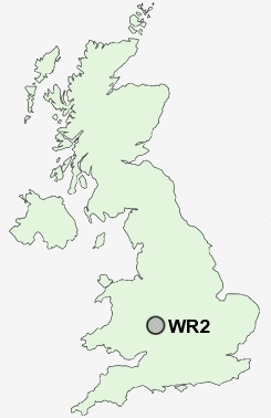 WR2 Postcode map